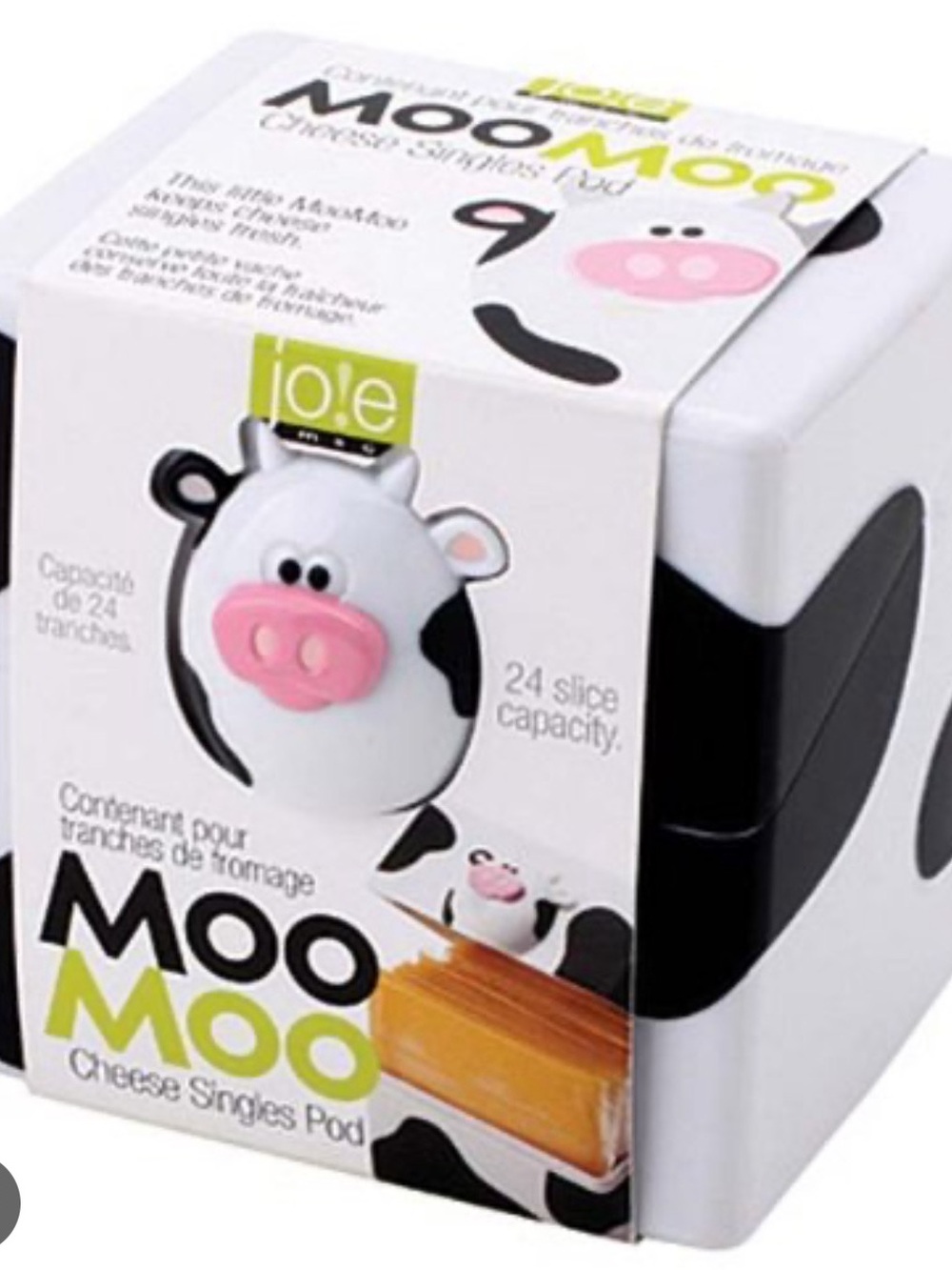 Joie MooMoo Cow Cheese Singles Pod – White, Black & Pink